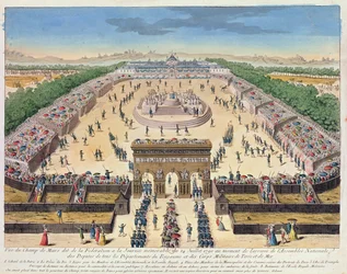 Blick auf den Champs de Mars, 14. Juli 1790